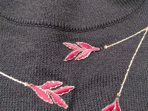 ST. JOHN Collection Mock Neck Sweater Black Dragonfly Long Sleeve Womens Large - Picture 6 of 11