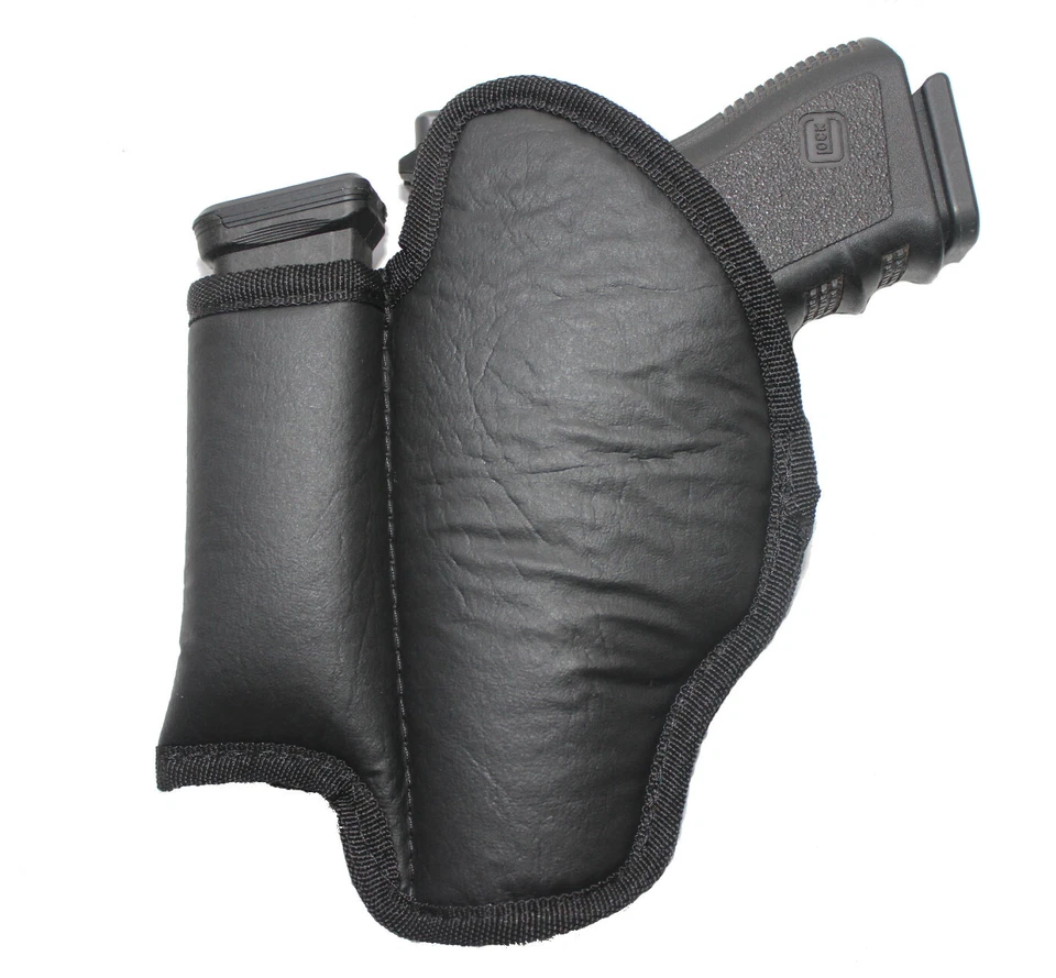 IWB Soft Houston Leather Holster with Magazine/Mag Pouch/Holder - Choose Model - Image 4 of 4