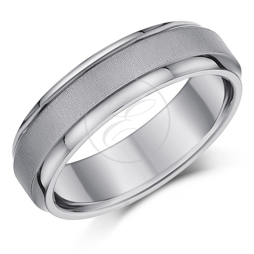 7 Mm Titan Ring Für Herren – Matt & Poliertes Design, Perfekt