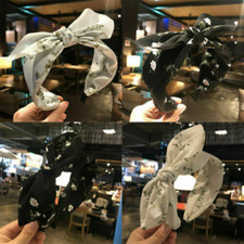 Bow Hairband Headband Women's Ear Fabric Hair Hoop Bands Wide Knot Accessories