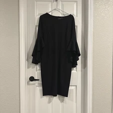 VFSHOW  Women’s Sheath Dress XL Black Stretch Career Cocktail Business