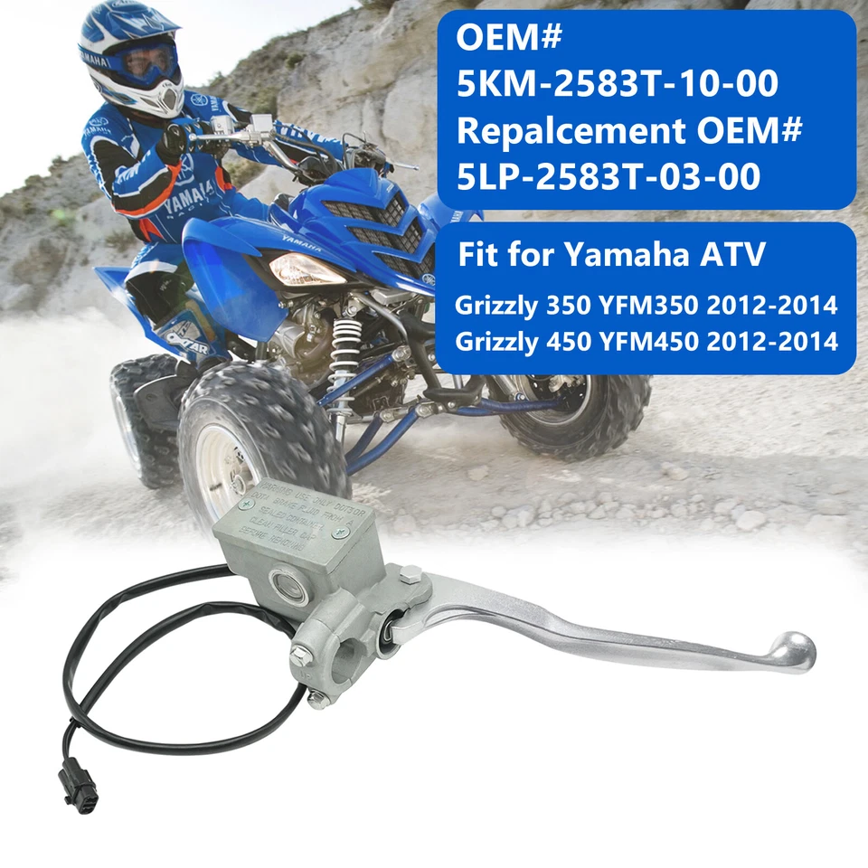 Cilindro maestro de freno delantero derecho para Yamaha Banshee Grizzly Raptor Warrior 350 Foto 2 de 4