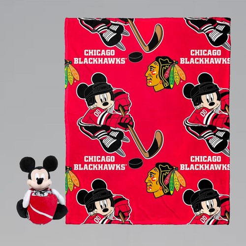 Manta de felpa y tiro Mickey Mouse Chicago Blackhawks NHL - Imagen 4 de 4