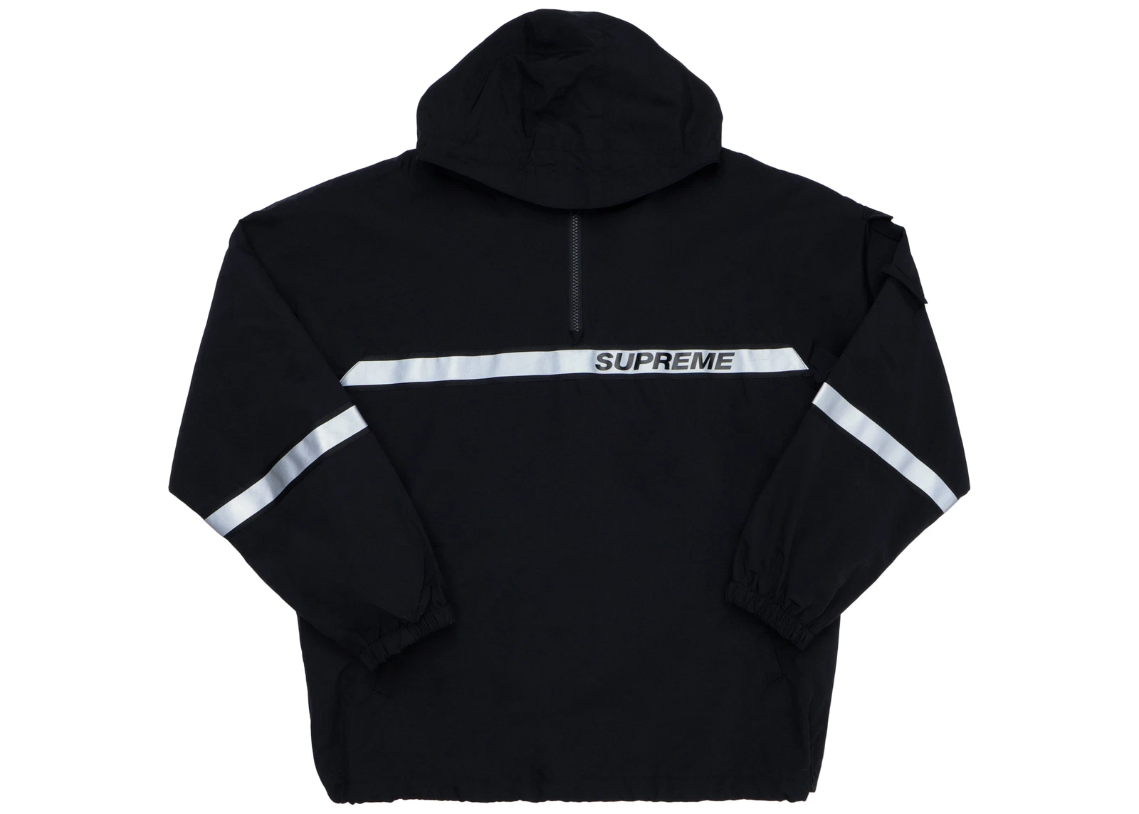 NEUF Pull à capuche réfléchissant Supreme noir SS18 taille moyenne M