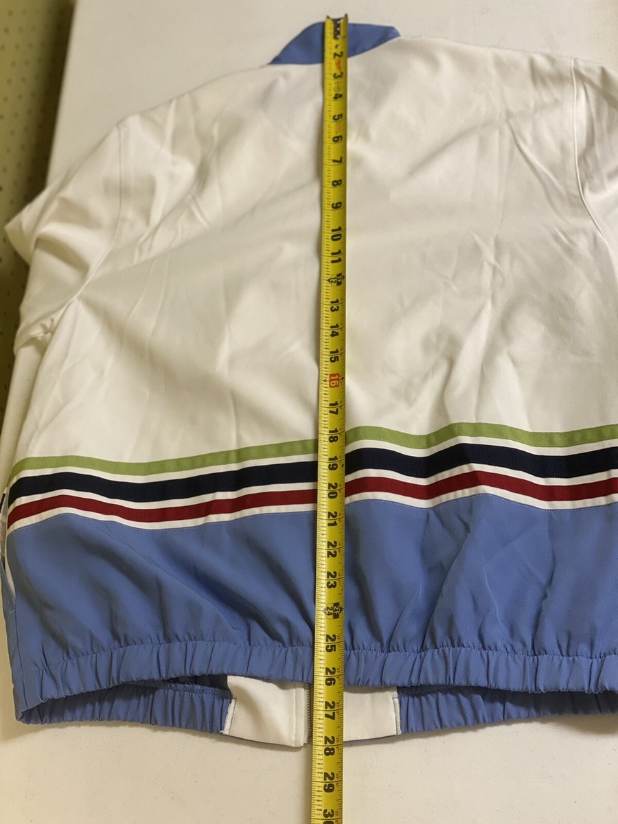Vintage Alfred Dunner Full Zip Casual Jacket Tennis Striped
