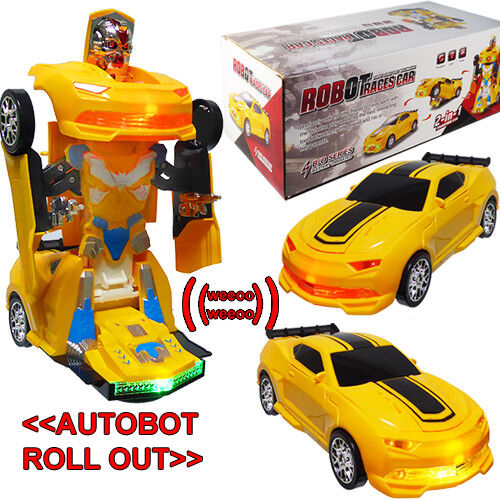 By Broward Toys Robot Race Car Bump and Go Action with Lights and Sounds