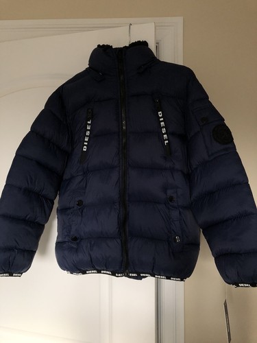 NWT Diesel Navy Blue Winter Jacket Boy's size M (10/12)