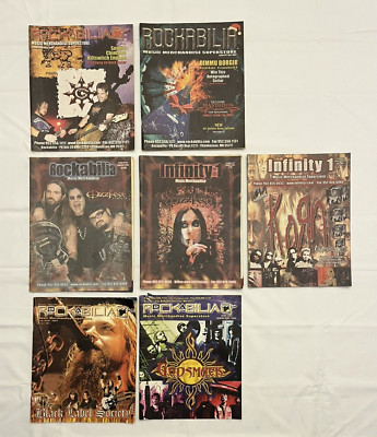 Rockabilia Infinity 1 Music Merchandise Catalog Lot of 7 2002-2004 Korn Ozzy BLS