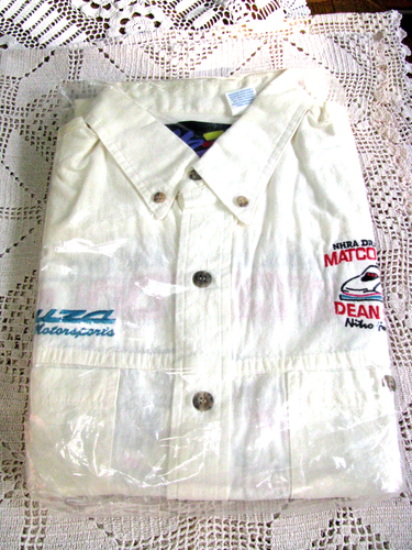 Vintage Dean Skuza Nitro lustiges Auto Mattco Tools Button-Down-Shirt neu in Cello - Bild 1 von 10