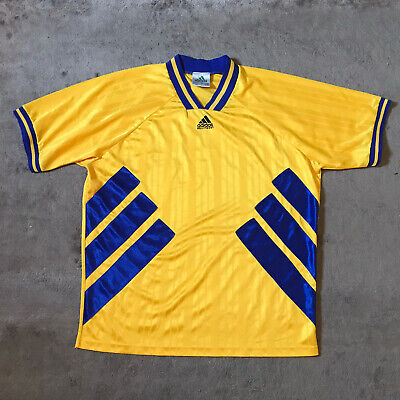 ADIDAS TEMPLATE SWEDEN STYLE 1994/1996 FOOTBALL SHIRT JERSEY SIZE XL