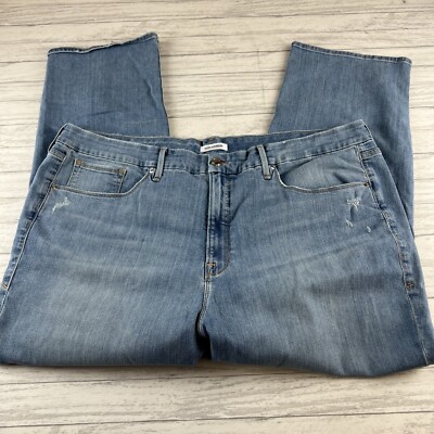 Good American Womens Jeans Good Straight Light Wash Plus Size 24