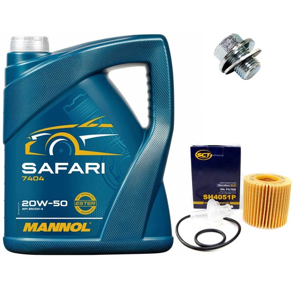 MotoröL Set 20W-50 5 Liter + ÖLfilter + ÖLablassschraube FüR Toyota Avensis RAV-image