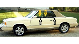 1982-1986-Chrysler-LeBaron-convertible-window-weatherstrip-kit-8pcs
