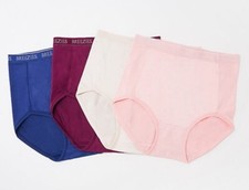 Breezies Set of 4 Nylon Microfiber Brief Panty Classic Medium A287799