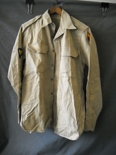 VINTAGE KOREA ERA KHAKI ARMY SHIRT TRANSPORTATION SCHOOL MED. SIZE REENACTOR 2
