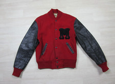 Vintage Burean Holloway 60s Varsity Letterman Jacket Embroidered Size 38 School