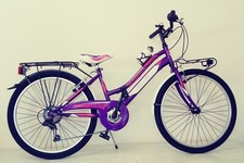 BICI CITY BIKE Bicicletta MTB  RAGAZZINA 24"  cambio shimano 6v