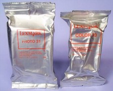 2 NEW GENUINE LEXMARK INK CARTRIDGES 1 COLOR 33 1 BLACK 31 FACTORY SEALED