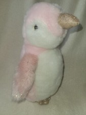 FAO Schwarz Pink Sparkle Penguin Plush 12" GLITTER GOLD Accents 2020