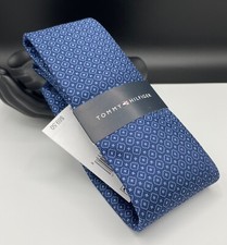 Tommy Hilfiger Men's Silk Blend Tie  Blue  Geometric  NEW MSRP: 69.50