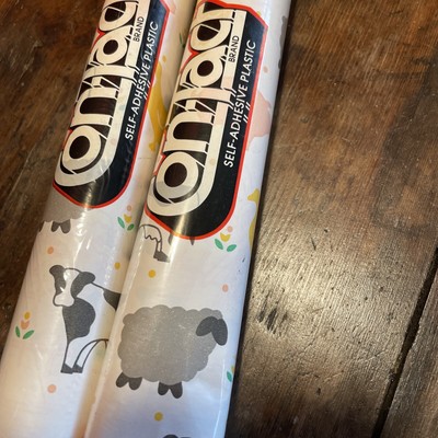 VTG 1988 Contact Paper Shelf Liner  Rubbermaid Animal Farm 2 Rolls Pig Cow Sheep