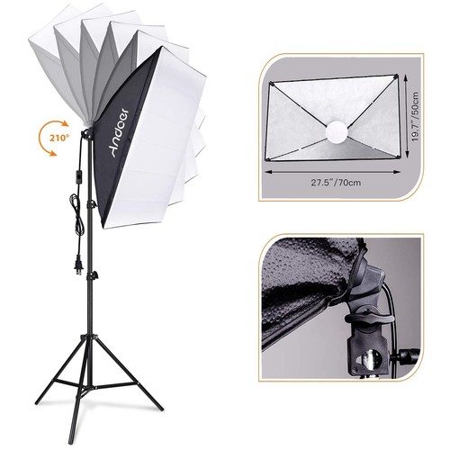 2PCS Softbox Light Stand Photo Studio Photography Continuous Lighting Kit R7I0 - Picture 4 of 8