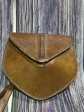 Vintage Brown Leather Crossbody Handmade In Indonesia