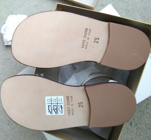 Nuevas Sandalias Niñas Pepe Negro Blanco 25 US 8.5 Todo Cuero Hecho en Italia Zapatos - Imagen 7 de 7