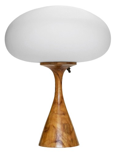 Mid Century Danish Modern Style Table Lamp by Designline in Solid Natural Teak - Picture 1 of 5