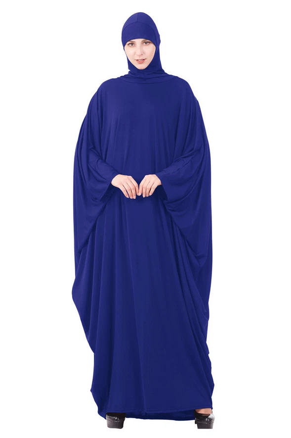 One Piece Prayer Dress Muslim Abaya Women Islamic Jilbab Khimar Kaftan Robe Arab