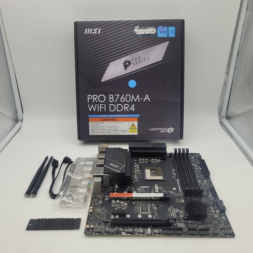 MSI PRO B760M-A WiFi DDR4 ProSeries Mainboard, LGA 1700, mATX -NOT WORKING-