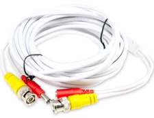 25 Feet Video and Power CCTV BNC Extension Pre-made Cable for Security Systems