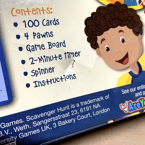 Scavenger Hunt Board Game for Kids – NEW Sealed – Box Damage (See Photos) - Picture 6 of 8