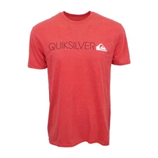 QUIKSILVER MENS TRANSIT LANE T SHIRT RED HEATHER