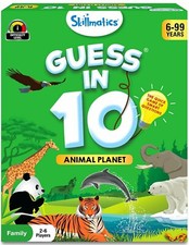 Skillmatics Guess in 10 Animal Planet Card Game 2-6 Players  NEW, Sealed 