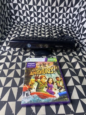 Microsoft Xbox 360 Kinect Motion Sensor Bar Black & Kinect Adventures Bundle