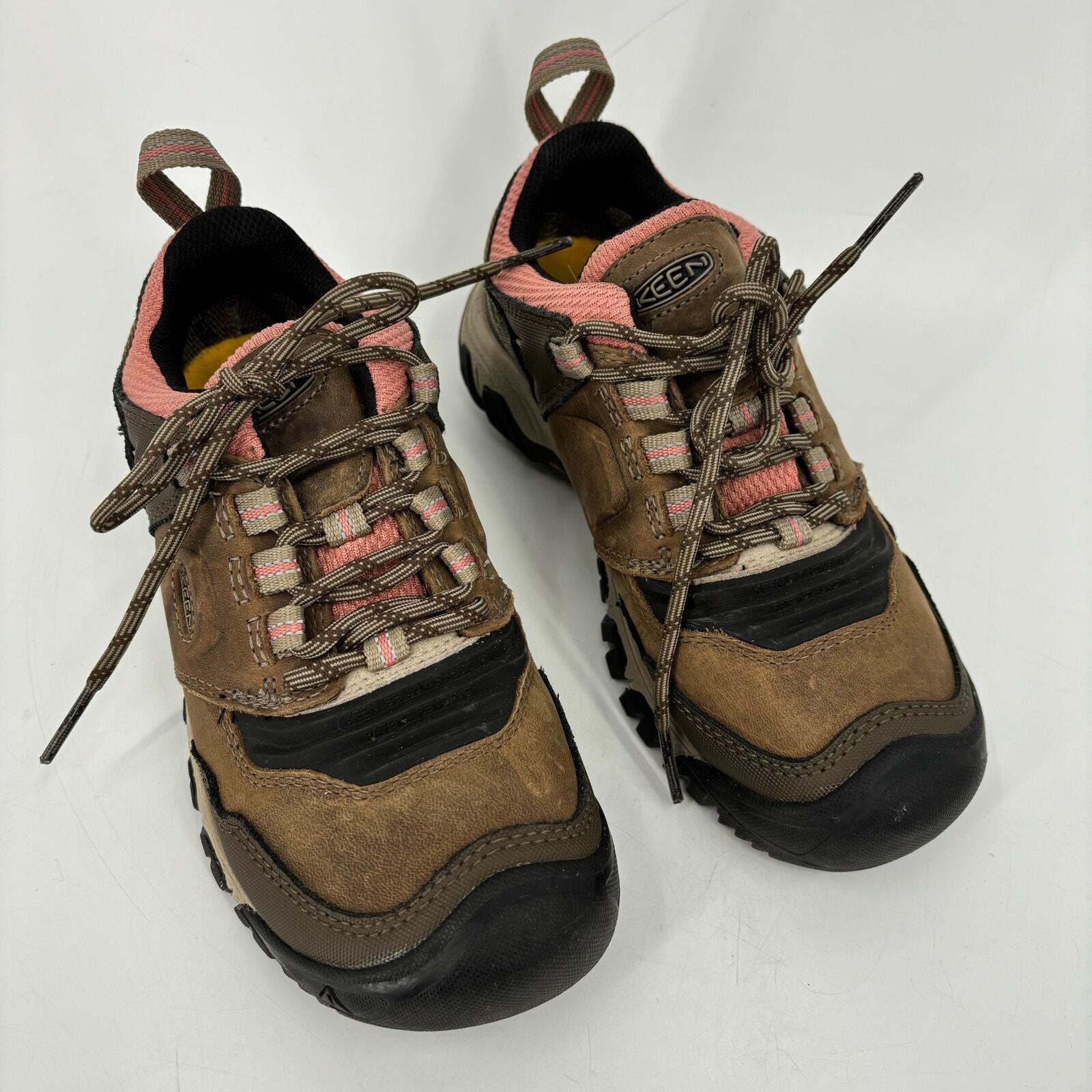 Scarpe da trekking impermeabili Keen Ridge Flex pelle scamosciata marroni taglia 6