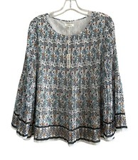NWT Max Studio Womens Crepe Pleated Blouse - ...