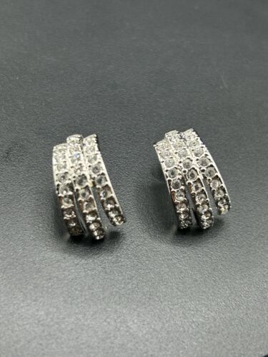 Swarovski Halbcreolen Kristall Ohrringe