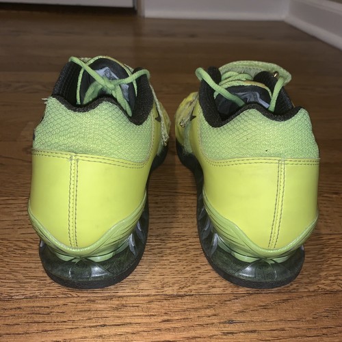 Nike Romaleos 2 Men’s 10 Volt Yellow Green Weightlifting Powerlifting Shoes - Picture 3 of 6