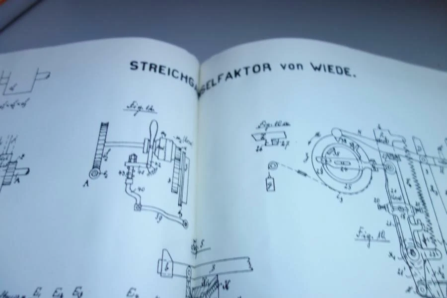 Technikum für Textilindustrie Reutlingen Arbeitsunterlagen Pläne Maschinen 1939 - Bild 4 von 4