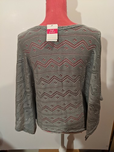 NEU Damen Fresh Produce Lurex Pullover, Sternenstaub, glitzernd, XS Small, HERGESTELLT IN DEN USA - Bild 3 von 5