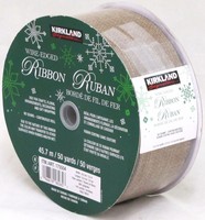 Kirkland Signature Light Brown Ribbon Ruban Wire-edged 50 Yards X 2.5 Wide Kirkland Signature Light Brown Ribbon Ruban Wire-edged 50 Yards X 2.5 Wide