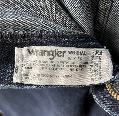 Wrangler Blues Jeans Womens 10 x 34 Relaxed Fit Dress Easy Denim Tapered New - Picture 7 of 7