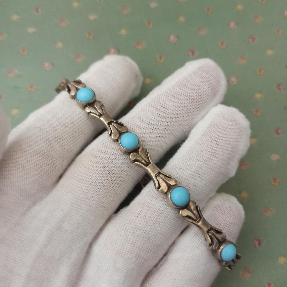アクセサリー vintage turquoise silver925 bangle VINTAGE] turquoise silver925 bracelet 【公式通販】