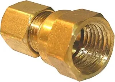 LASCO 17-6613 1/4-Inch Compression by 1/4-Inch Female Pipe Thread Brass Adapter