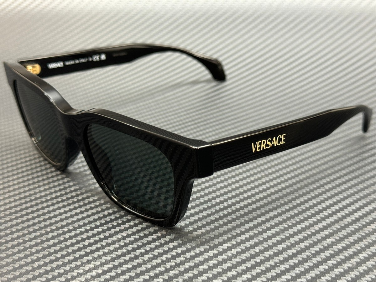 VERSACE VE4486 GB1 87 Black Grey Men's 52 mm Sunglasses | eBay