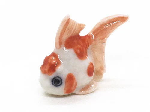 Ceramic Goldfish Miniature Figurine Baby Animals Tiny Cute Souvenir Collectibles