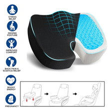 Memory Foam Seat Cushion Office Chair Car Seat Pad Coccyx Tailbone Pain Relief