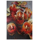 Northlight LED Autumn Leaves Flickering Candles Canvas Wall Art 23.5" x 15.75"